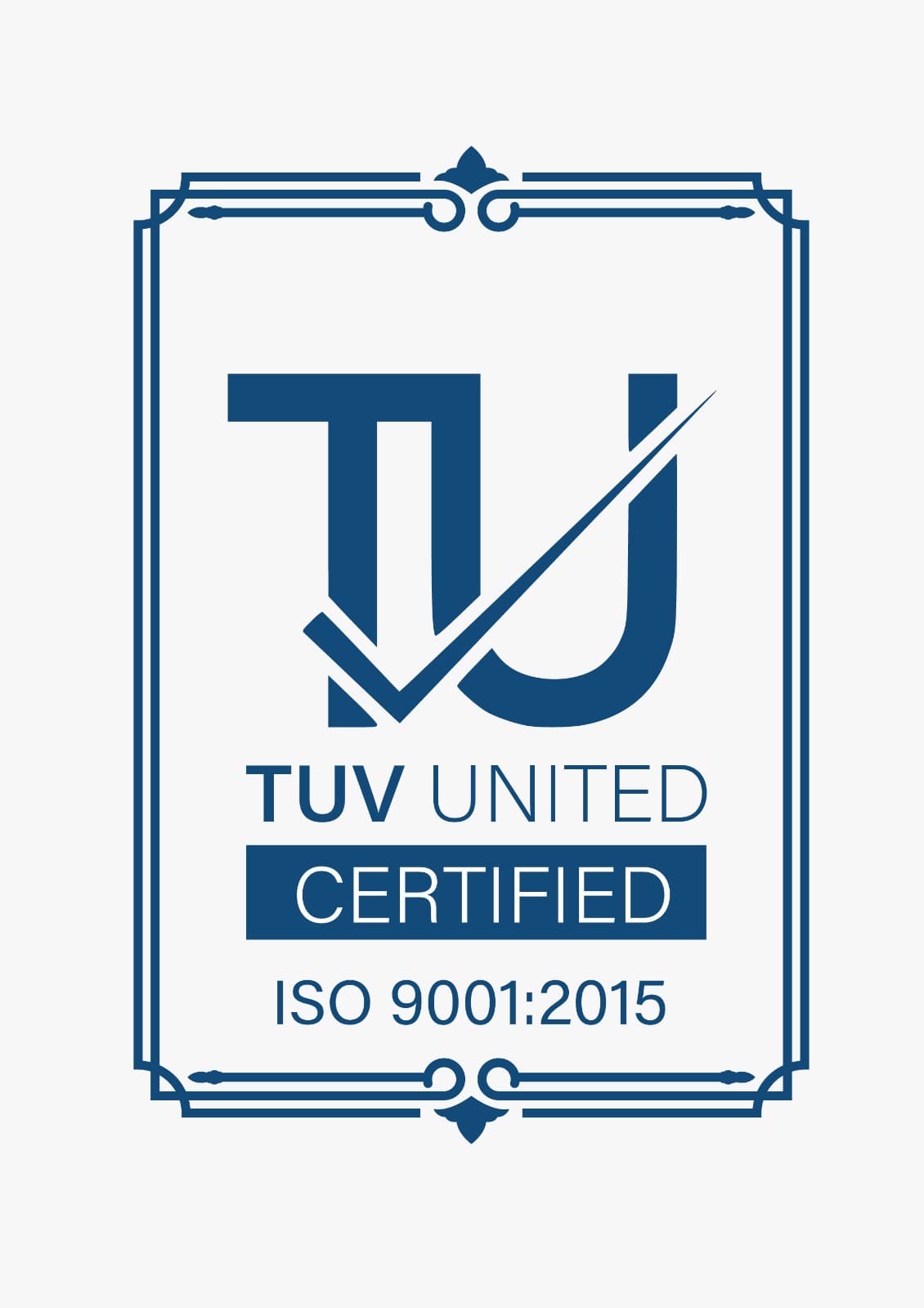 TÜV United Certified — ISO 9001:2015
